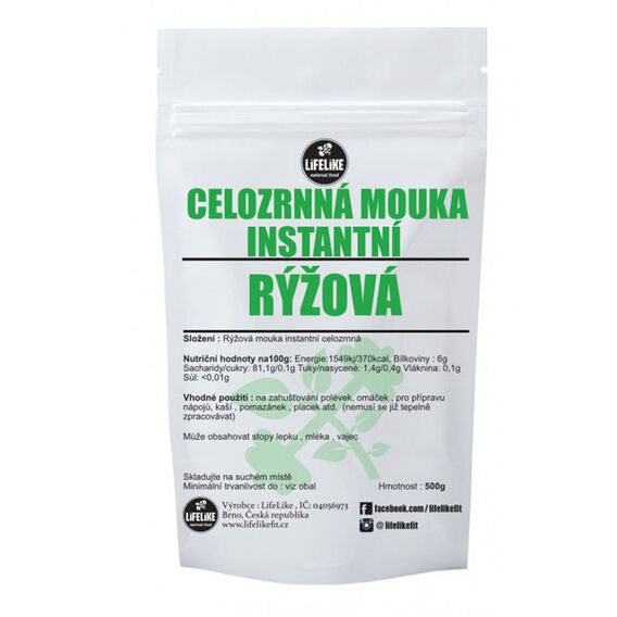 LifeLike Mąka ryżowa błyskawiczna pełnoziarnista
