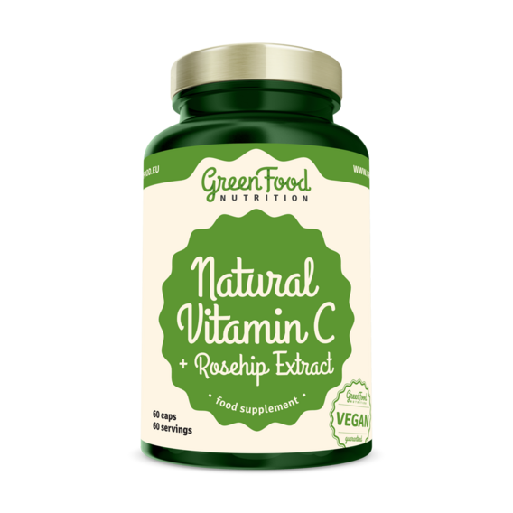 GreenFood Naturalna witamina C + ekstrakt z dzikiej róży