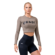 Nebbia SPORTY HERO crop top s dlouhým rukávem 585