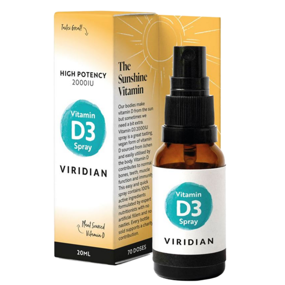 Viridian Witamina D3 2000iu w sprayu