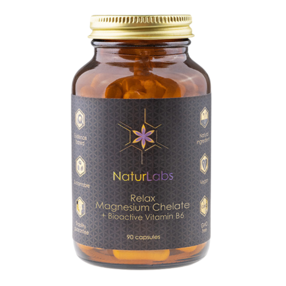 NaturLabs Relax Chelat magnezu bisglicynian + bioaktywna witamina B6