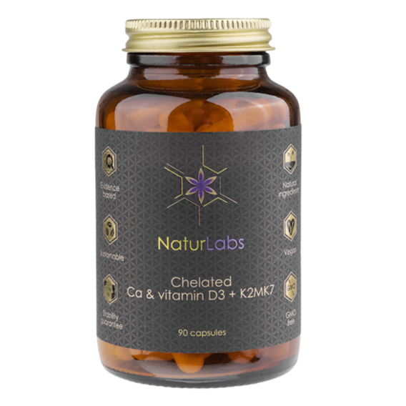 NaturLabs Chelat wapnia + D3 i K2