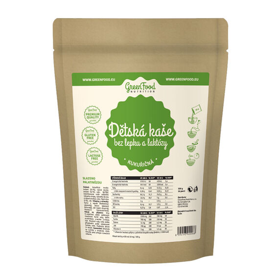 Kaszka kukurydziana dla dzieci GreenFood bez glutenu i laktozy