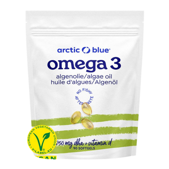arctic blue® Wegańskie algi Omega 3 (250 mg DHA i witamina D 400IU)