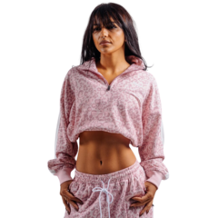 Nebbia Half-zip mikina s leopardím vzorem PRIMAL 866