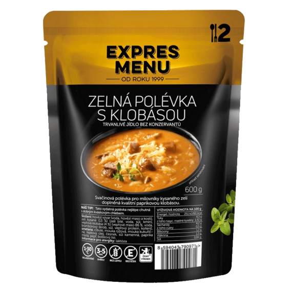 Expres menu Zelná polévka s klobásou