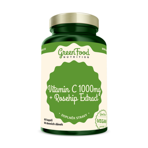 GreenFood Vitamin C 1000 + Extrakt ze šípků