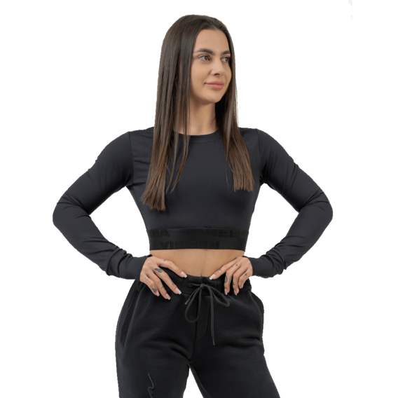 Nebbia Dámský crop top s dlouhým rukávem INTENSE Perform 839