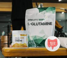 Zdravie čriev v harmónii: kombinácia L-glutamínu a Master Greens od Gymsupps pre dokonalé trávenie!