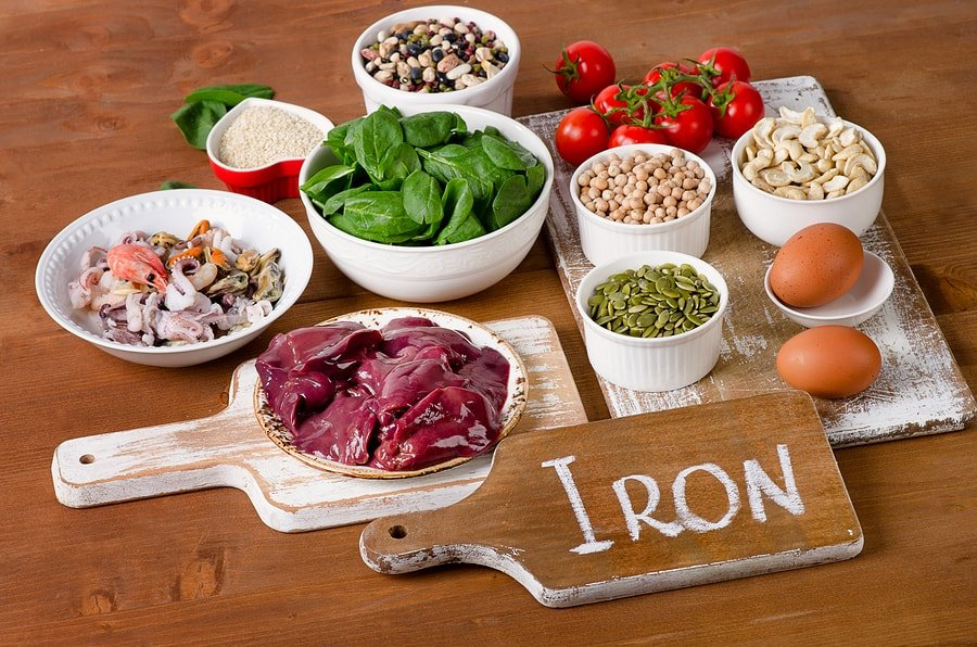 potraviny obsahující železo