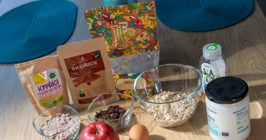 Ovesné sušenky s jablky - ingredience