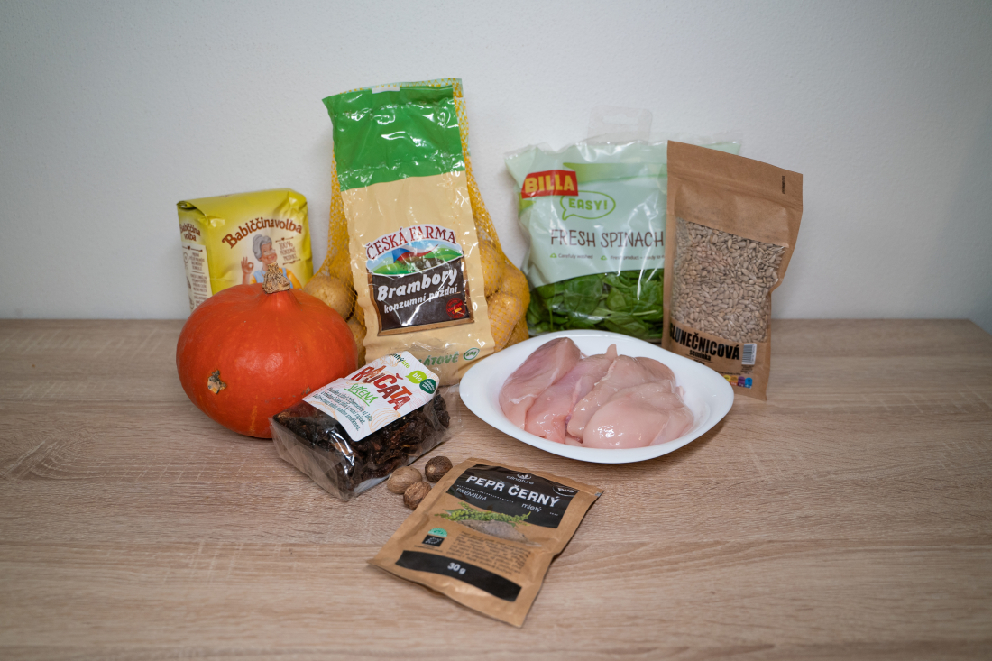 Ingredience použité v receptu