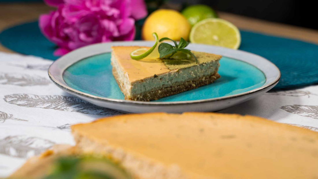 Limetko mátový cheesecake