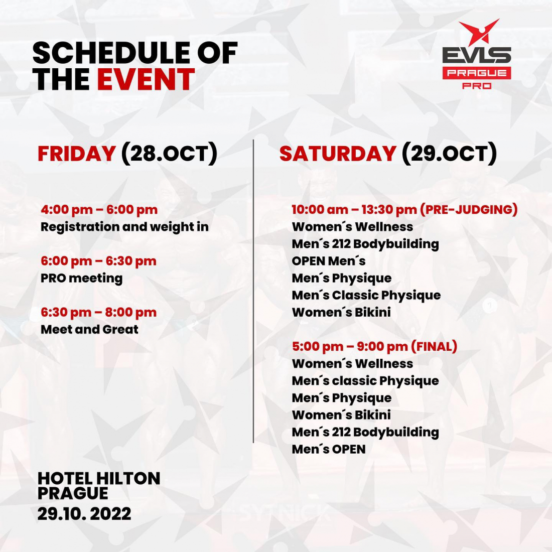 program EVLS Prague Pro 2022