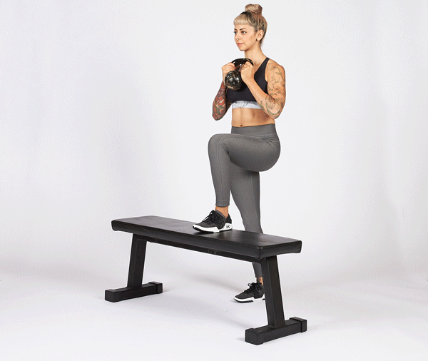 Kettlebell výpady