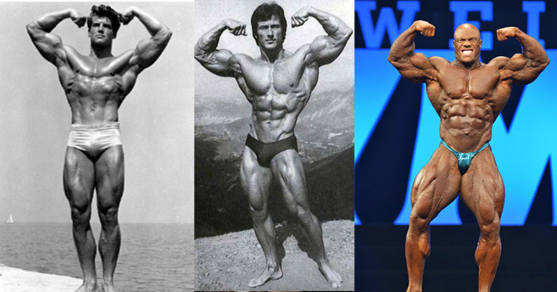 Steeve Reeves, Frank Zane, Phil Heath