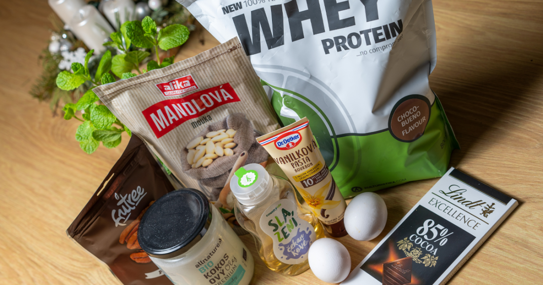 Pekanový koláč s čoko-bueno proteinem ingredience