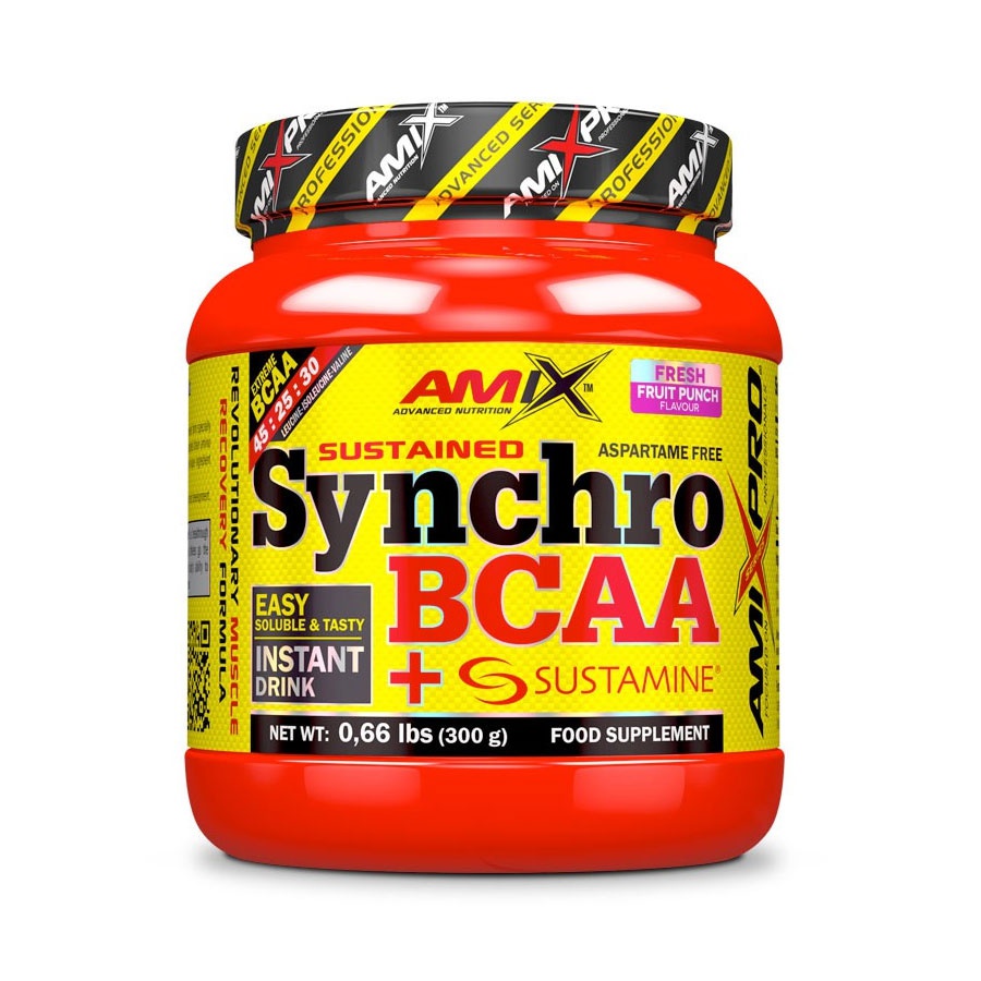 Amix Nutrition Synchro BCAA + Sustamine Ovocný punč 300 Gramů