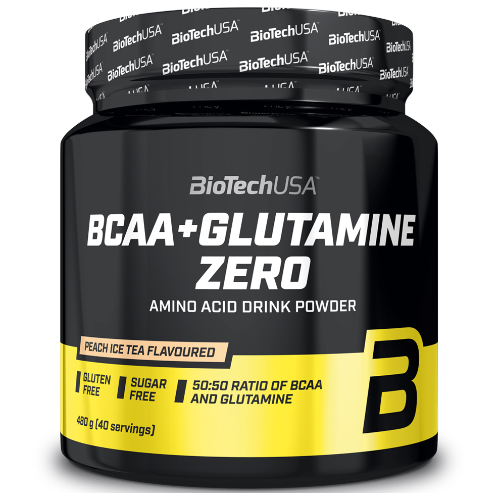 BiotechUSA BCAA + Glutamine Zero Broskvový ledový čaj 480 Gramů
