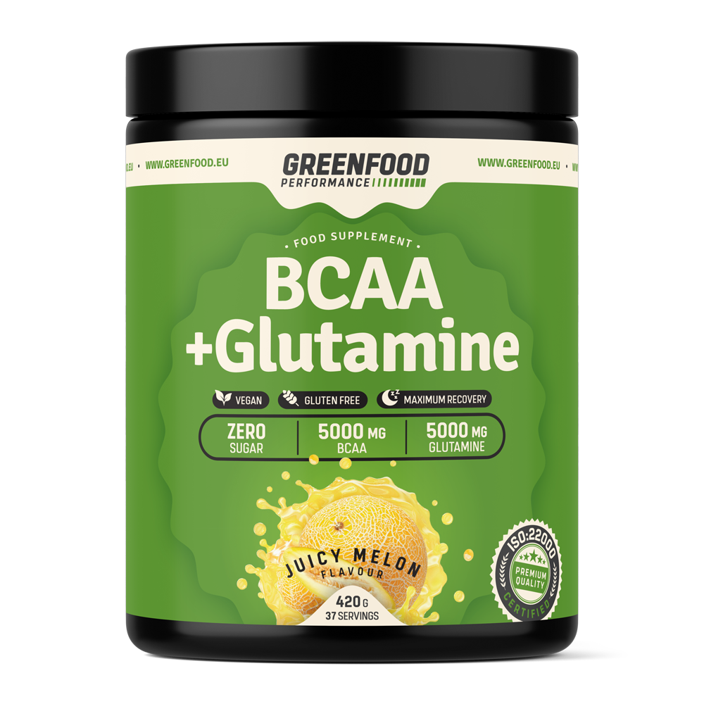 GreenFood Nutrition Performance BCAA + Glutamine Meloun 420 Gramů