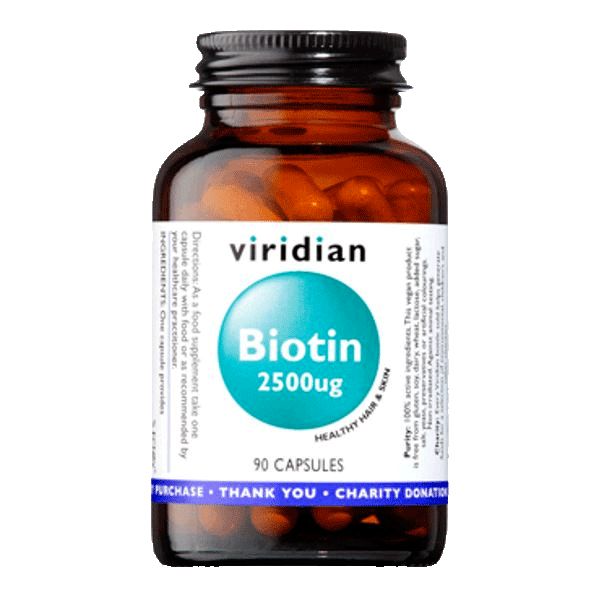 Viridian Biotin 2500ug  90 Kapslí