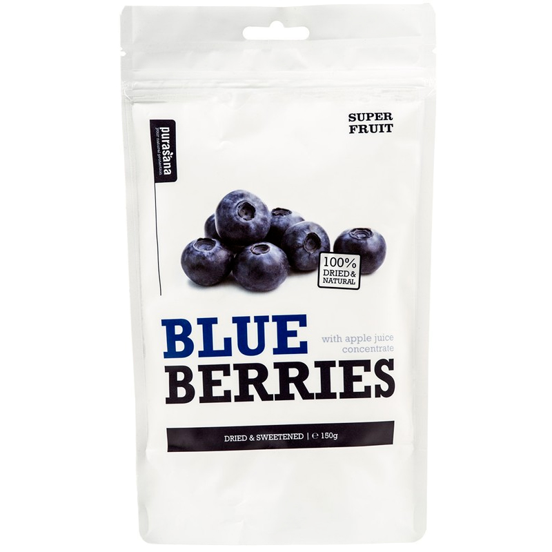 Purasana Blueberries Bez příchutě 150 Gramů