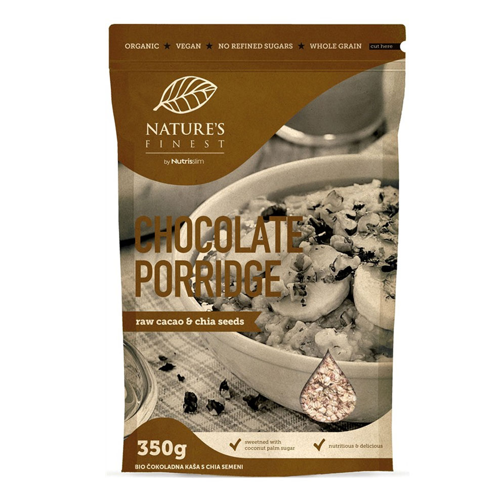 Nutrisslim Chocolate Porridge BIO Bez příchutě 350 Gramů