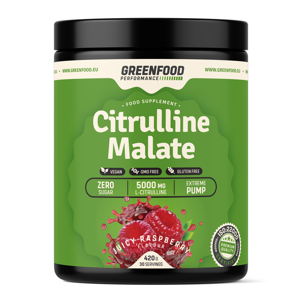 GreenFood Nutrition Performance Citrulline Malate Malina 420 Gramů