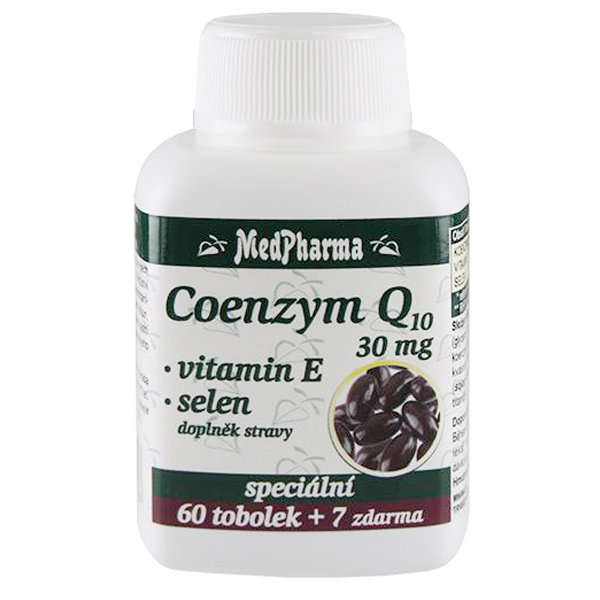 MedPharma Coenzym Q10 30 mg + vitamin E + selen  67 Tablet