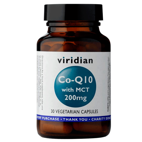 Viridian Co-enzym Q10 with MCT 200mg  30 Kapslí