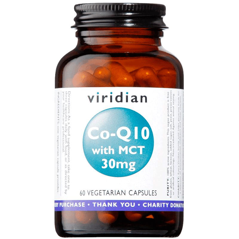 Viridian Co-enzym Q10 with MCT 30mg  60 Kapslí