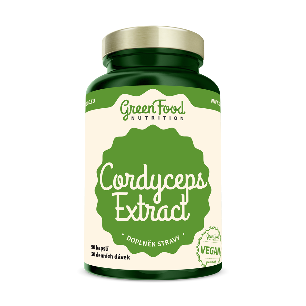 GreenFood Nutrition Cordyceps extract  90 Kapslí