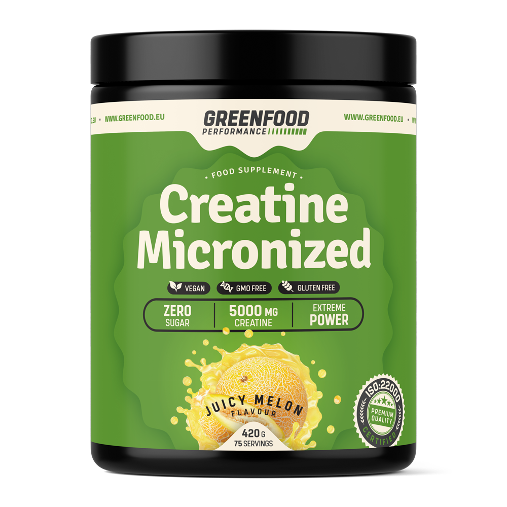 GreenFood Nutrition Performance Creatine Micronized Mandarinka 420 Gramů