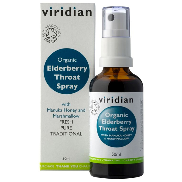 Viridian Organic Elderberry Throat Spray  50ml