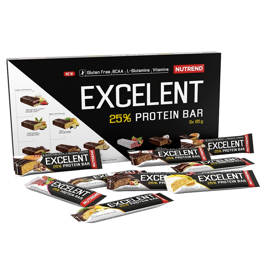 Nutrend Excelent Protein Bar Čokoláda, Nugát 85 Gramů