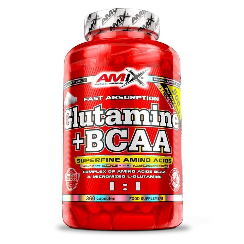 Amix Nutrition Glutamine + BCAA kapsle  360 Kapslí
