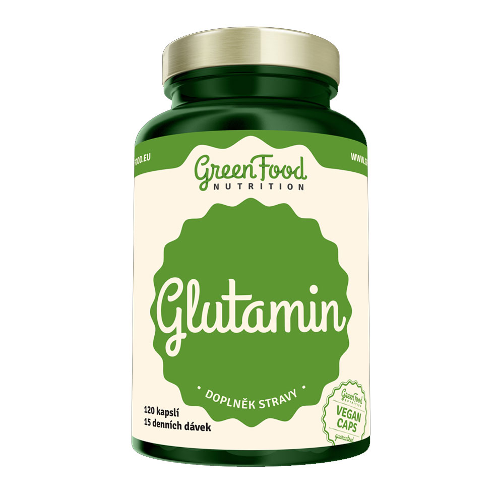 GreenFood Nutrition Glutamin  120 Kapslí