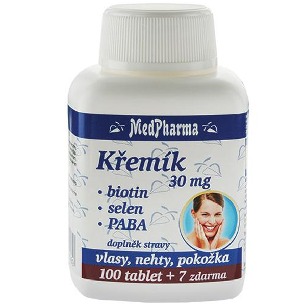 MedPharma Křemík 30 mg + biotin + selen + PABA  37 Tablet
