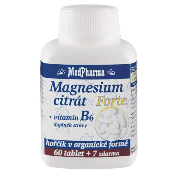 MedPharma Magnesium citrát Forte + vitamin B6  67 Tablet