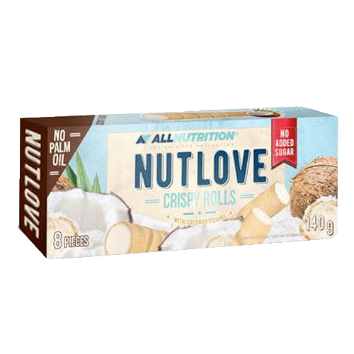AllNutrition Nutlove Crispy Rolls Bílá čokoláda 140 Gramů