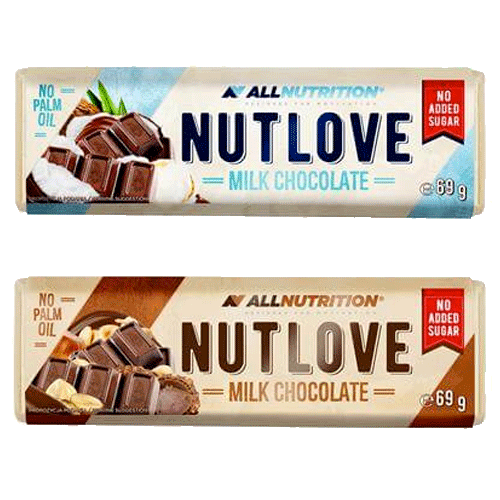 AllNutrition Nutlove milk chocolate bar Čokoláda, Lískový oříšek 69 Gramů
