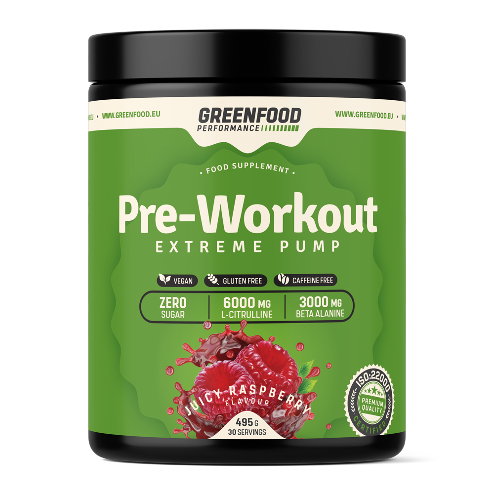 GreenFood Nutrition Performance Pre-Workout Meloun 495 Gramů