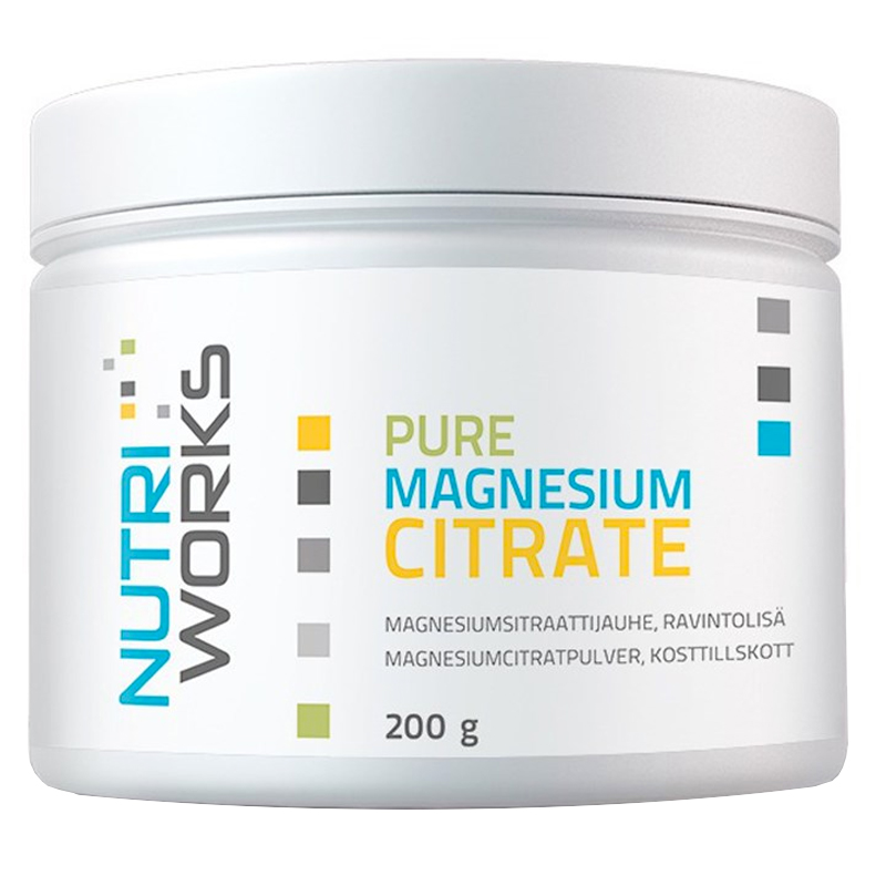 NutriWorks Pure Magnesium Citrate Bez příchutě 200 Gramů