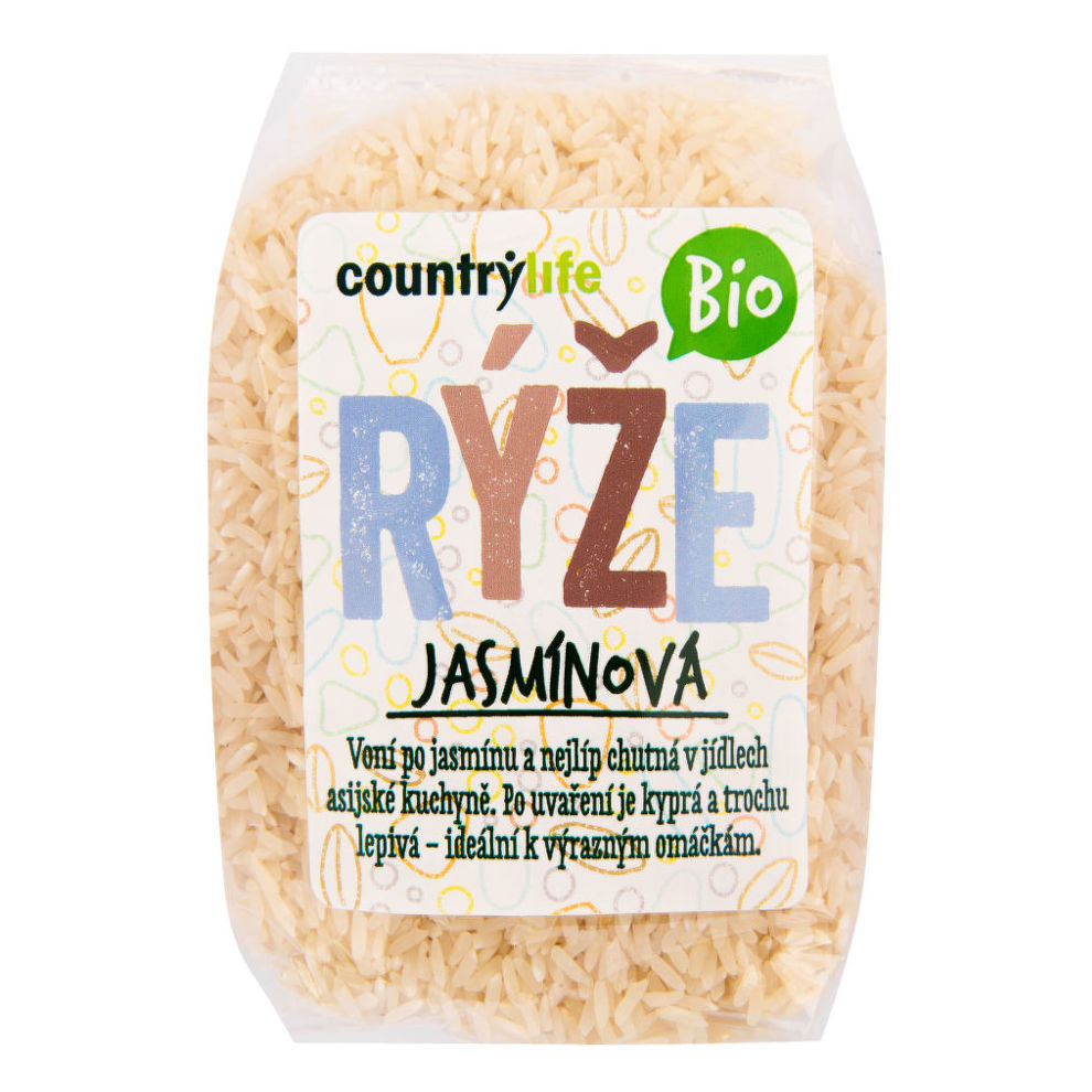 Country Life Rýže jasmínová BIO Bez příchutě 500 Gramů