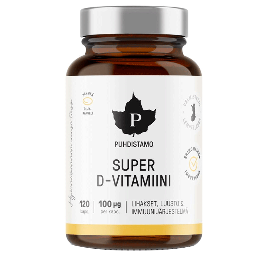 Puhdistamo Super Vitamin D 4000iu  120 Kapslí