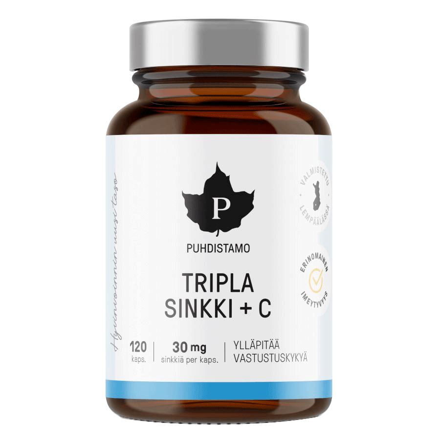 Puhdistamo Triple Zinc + Vitamin C  120 Kapslí