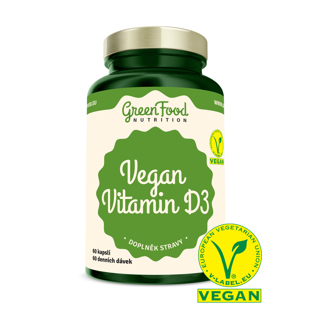 GreenFood Nutrition Vegan Vitamin D3  60 Kapslí
