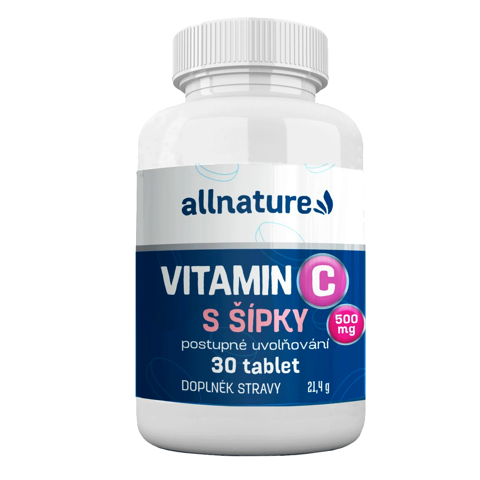 Allnature Vitamín C s šípky 500 mg  30 Tablet