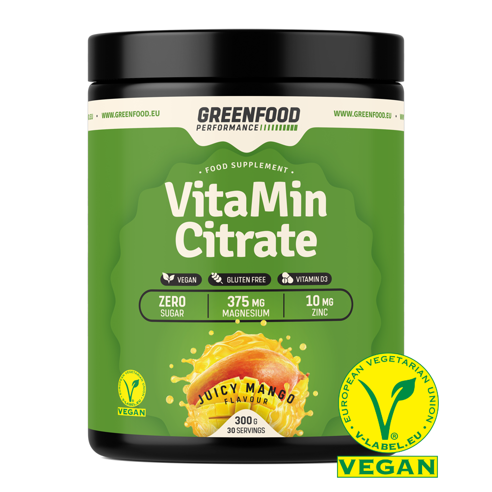 GreenFood Nutrition Performance VitaMin Citrate Mandarinka 300 Gramů