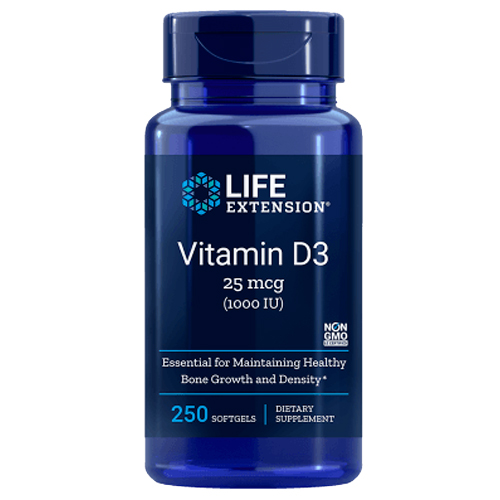 Life Extension Vitamin D3 25mcg (1000 IU)  250 Tobolek
